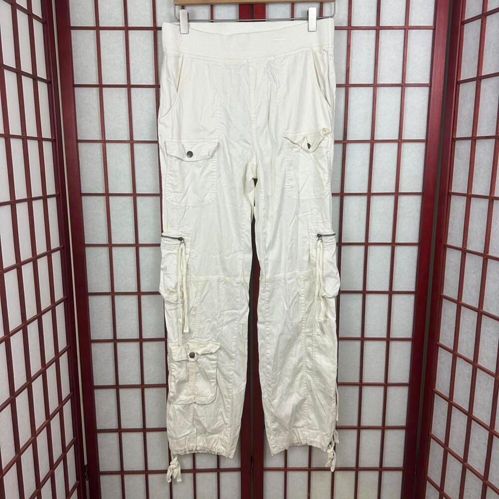Y2K XCVI White Mid Rise Grunge Cargo Utility Pants Small